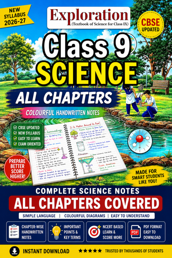 Class 9th Science Colourful Handwritten Notes New Syllabus 2026-27