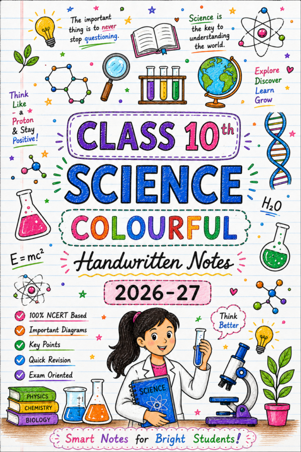 Class 10 Science Colourful Handwritten Notes. | Digital Pdf