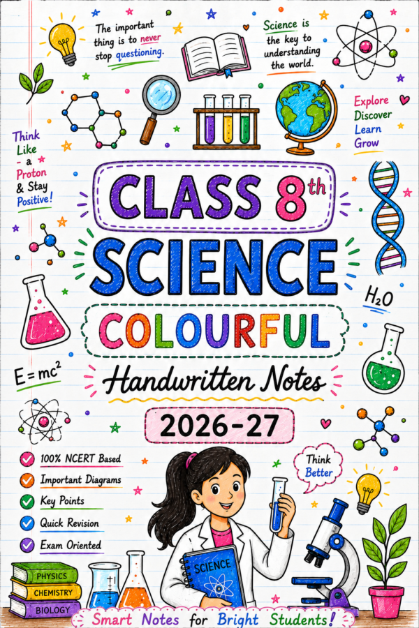 Class 8th Science Colourful Handwritten Notes 2026-27