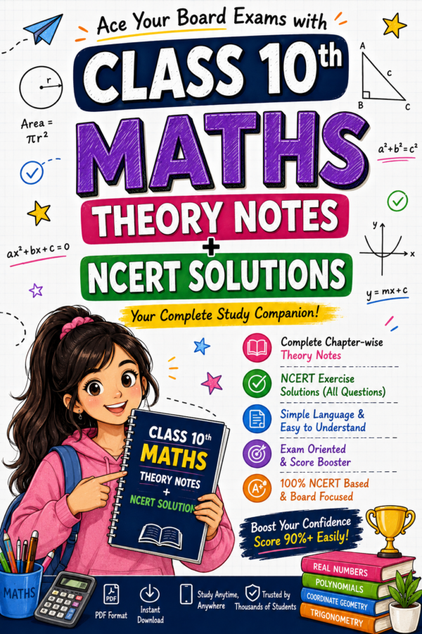Class 10th Maths Theory Notes + NCERT Solutions New Syllabus 2026-27