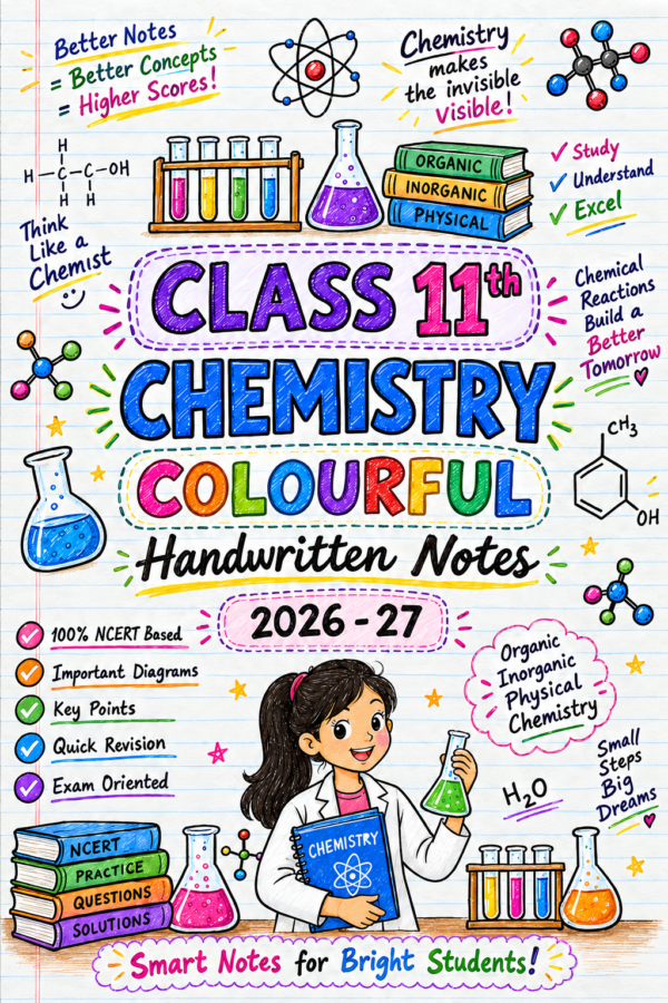 11th Chemistry Colourful Handwritten Notes 2026-27 | Digital Pdf