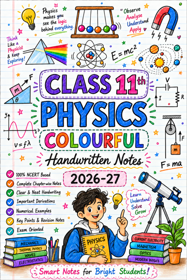 Class 11th Physics Colorful Handwritten Notes | Digital Pdf