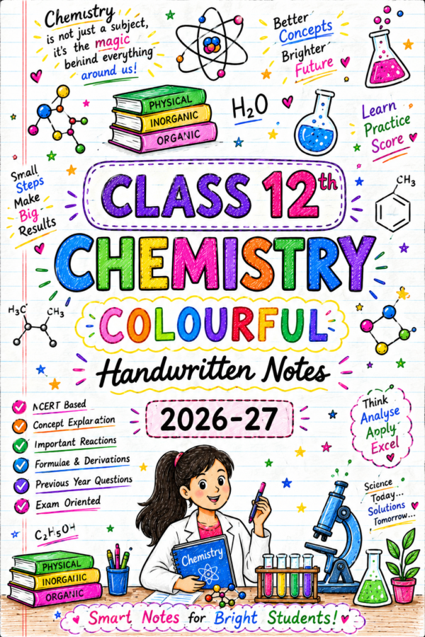 12th Chemistry Colourful Handwritten Notes | Digital Pdf